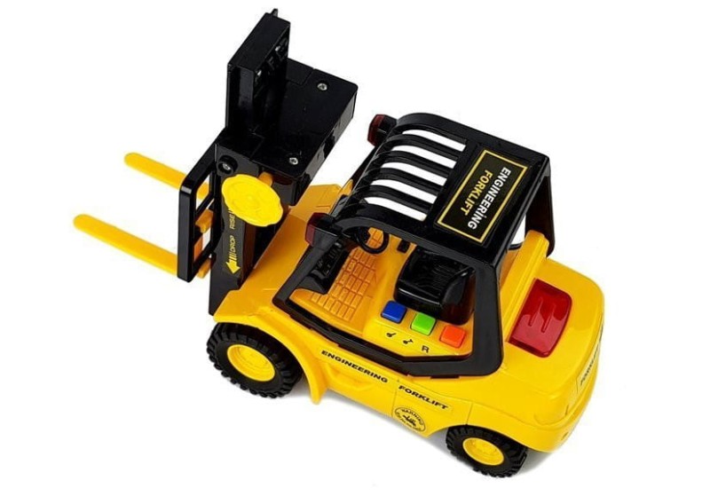 Wózek widłowy z napędem, paletą dźwięk światło Lean Toys