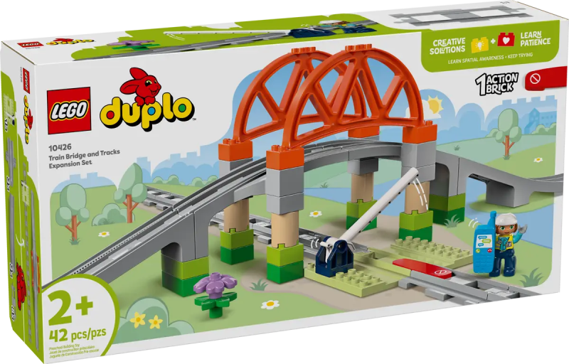 Lego Duplo 10426 Most i tory kolejowe — zestaw rozszerzający 42 el.