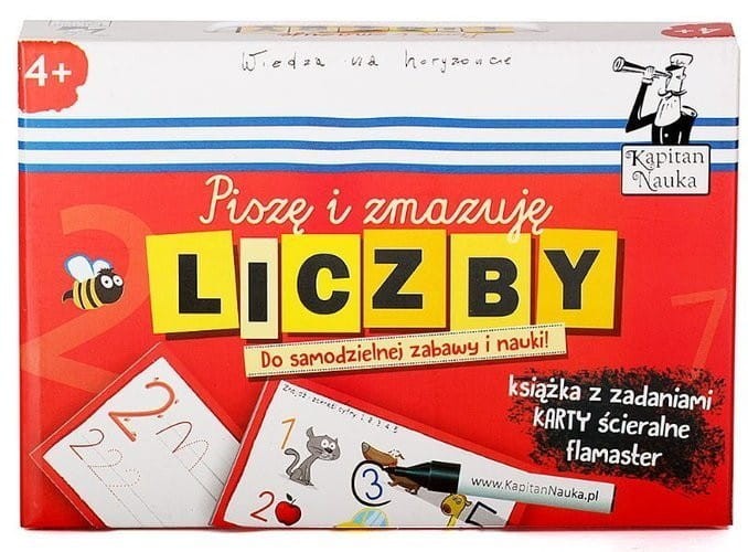 Liczby. Piszę i zmazuję. Kapitan Nauka