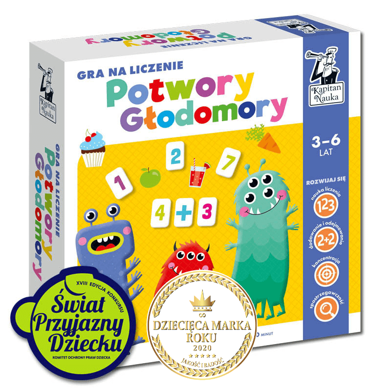 Potwory Głodomory. Gra na liczenie - Kapitan Nauka