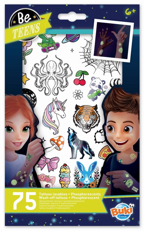 Tatuaże świecące w ciemności 75 szt. Be Teens Buki
