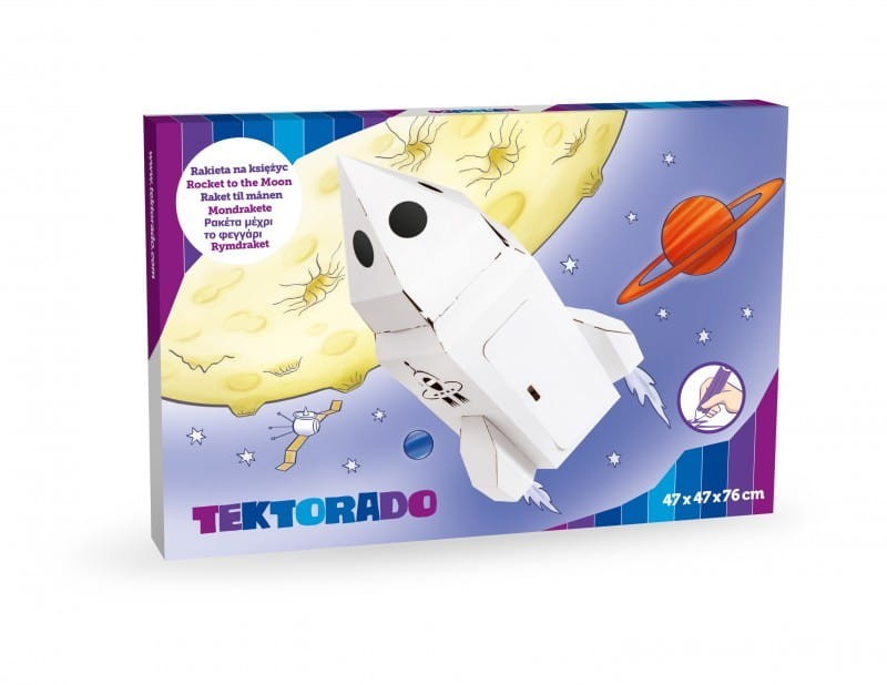 Rakieta Kosmiczna z Kartonu do Kolorowania - TEKTORADO