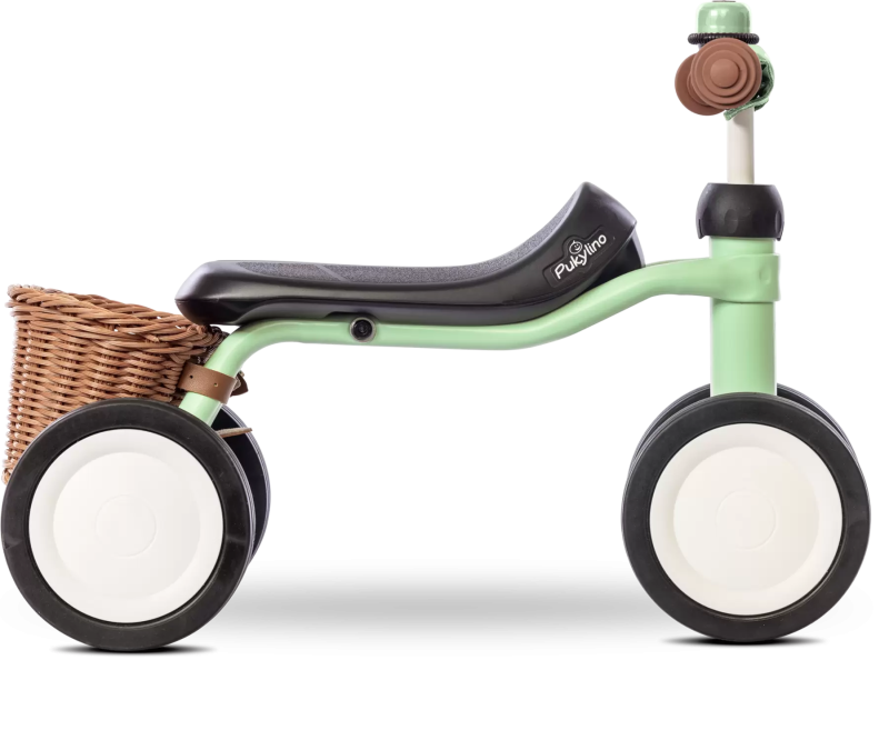 PUKYLINO BUNDLE rowerek biegowy z koszyczkiem 1+ Jeździk green pastell green