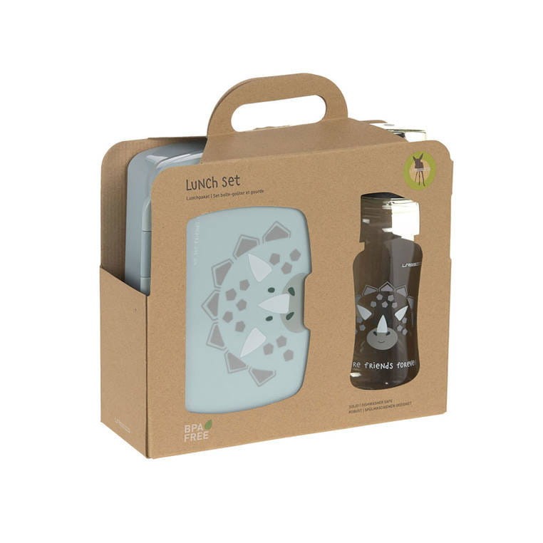 Zestaw śniadaniówka i bidon Dinozaur Lassig