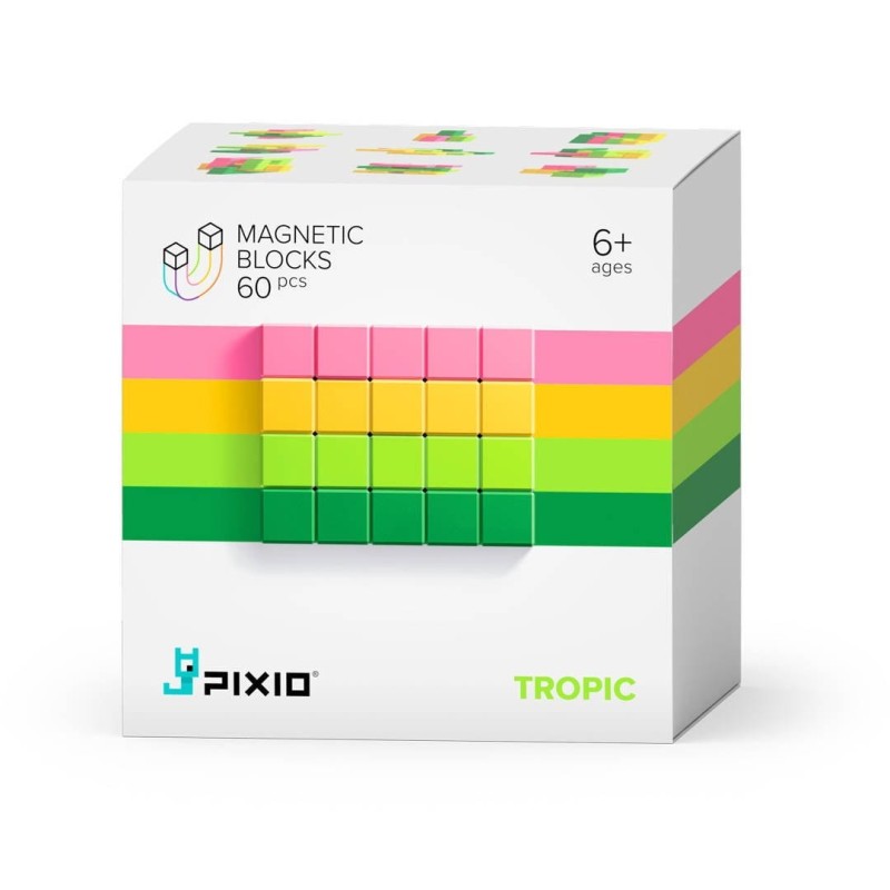 Klocki Magnetyczne 60 el. Tropic - Pixio