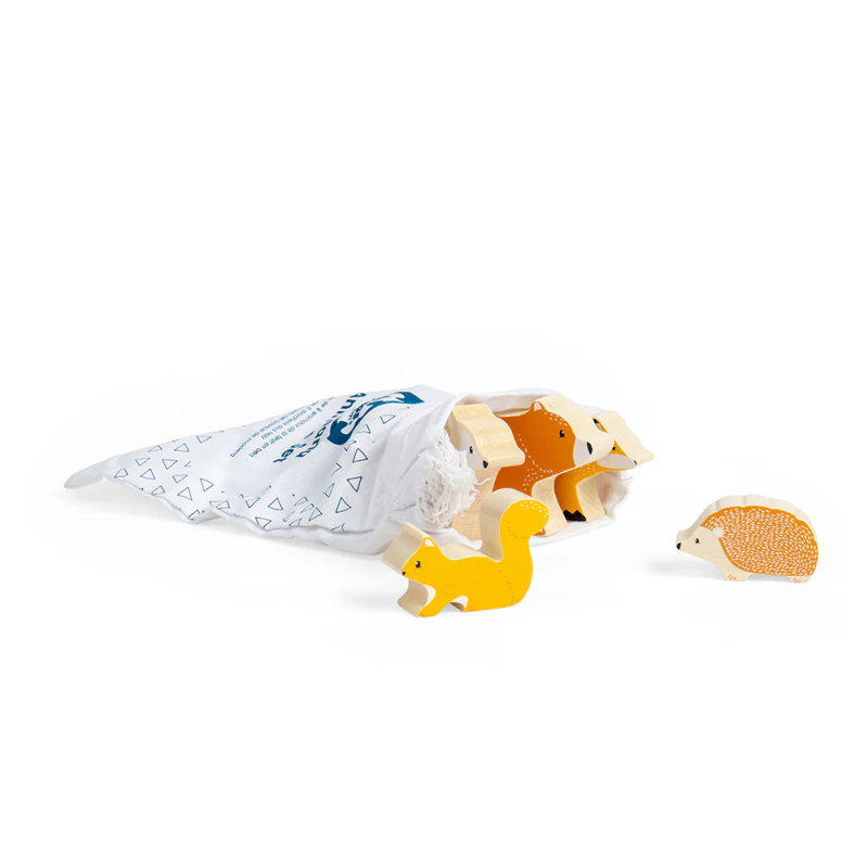 Zwierząta leśne drewniane figurki 8 szt. Bigjigs toys