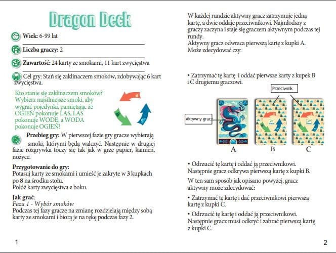 Gra karciana smoki Dragon Deck Djeco