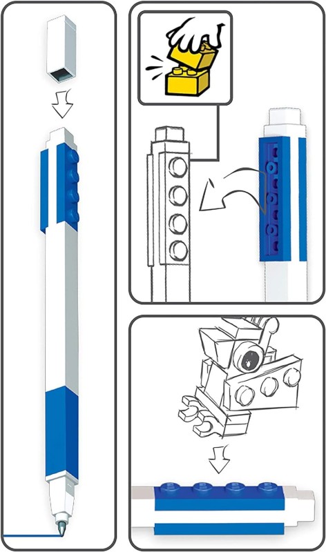 Lego długopis żelowy niebieski z Minifigurką 52600