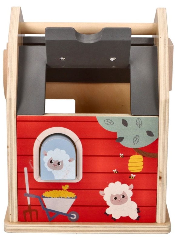 Sorter czerwona farma klocki zwierząt Adam Toys