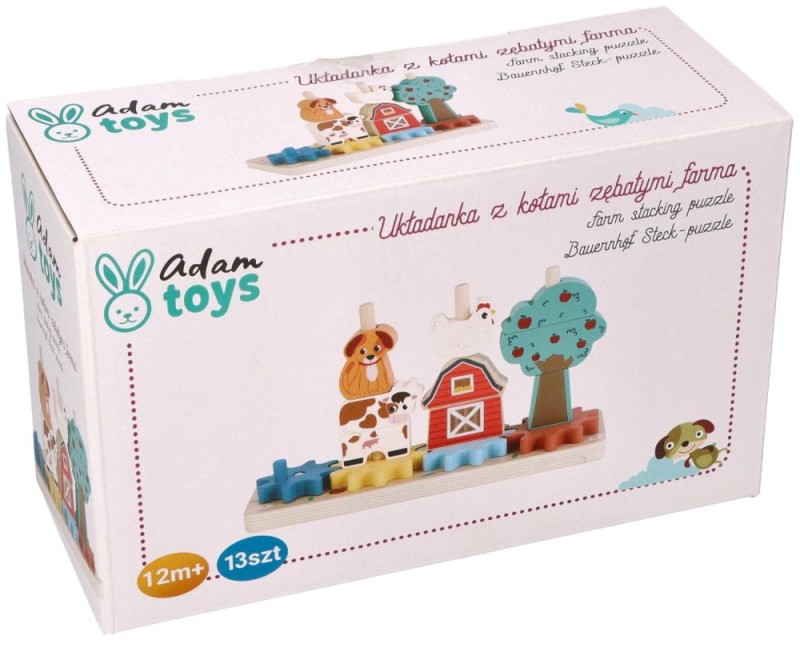 Układanka 3D Farma klocki i zębatki Adam Toys