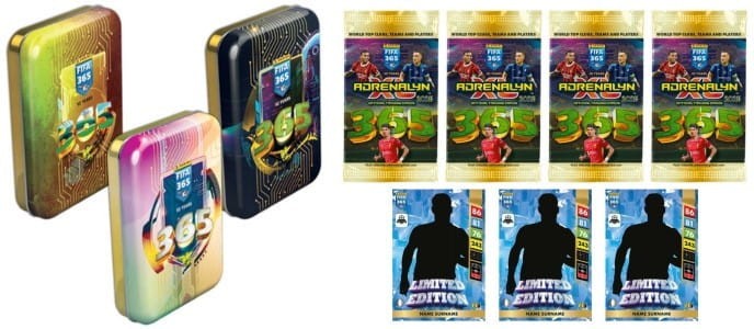 Mini Puszka 4 Saszetki 3 Karty Limited Piłkarskie FIFA 365 2025 ADRENALYN XL PANINI