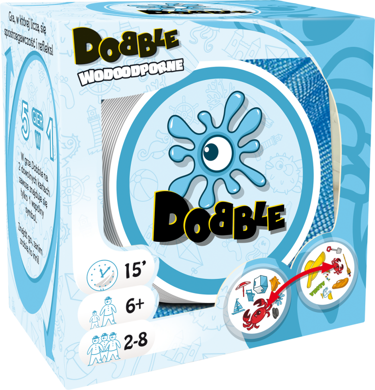 Gra Dobble Wodoodporne 5w1 - REBEL
