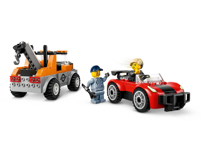 Samochód pomocy drogowej i naprawa sportowego auta Lego 60435
