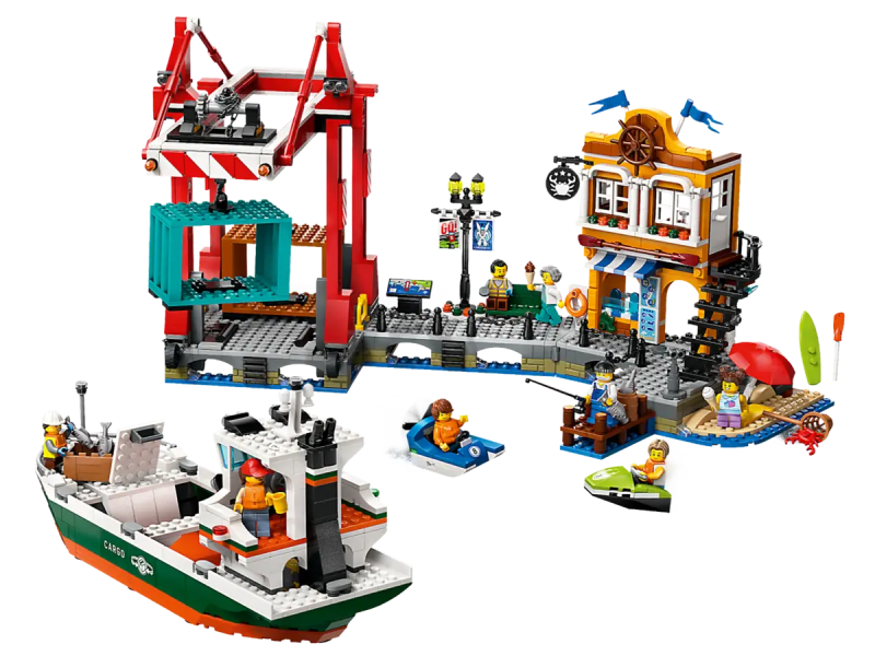 Lego 60422 Nadmorski port ze statkiem towarowym