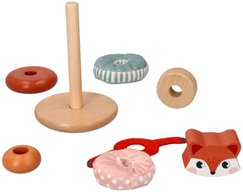 Układanka Lisek piramida z krążkami Adam Toys