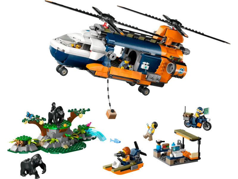 Lego 60437 Helikopter badaczy dżungli w bazie