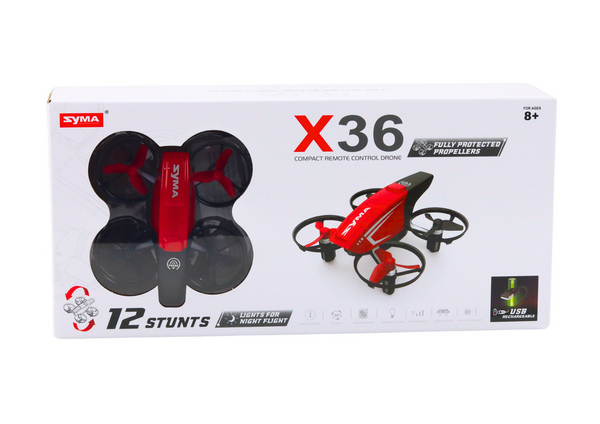 Dron zdalnie sterowany RC X36 Syma czerwony