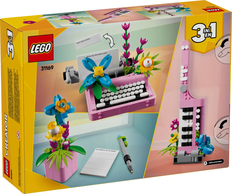 Lego 31169 Maszyna do pisania z kwiatami