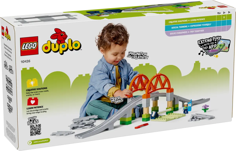 Lego Duplo 10426 Most i tory kolejowe — zestaw rozszerzający 42 el.