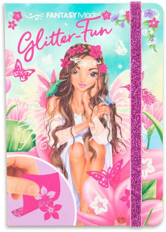 Kreatywny Album z Brokatowymi Naklejkami Glitter Fun - Fantasy Model