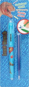 Zmazywalny długopis z Gumką niebieski - Dino World