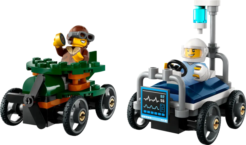 Lego 60459 Zestaw wyścigówek: samolot kontra łóżko szpitalne
