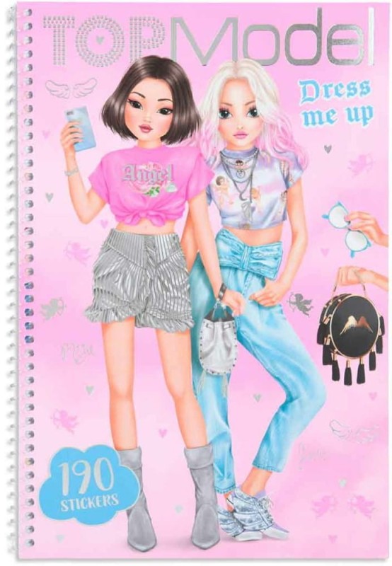 Szkicownik z Naklejkami Ubieranki Dress Me Up Angel - Top Model