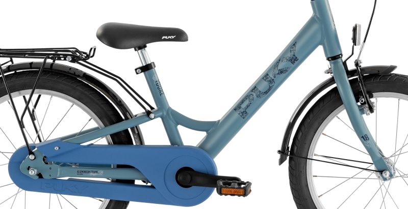 Rower dziecięcy z bagażnikiem YOUKE 18 cali niebieski PUKY 4350