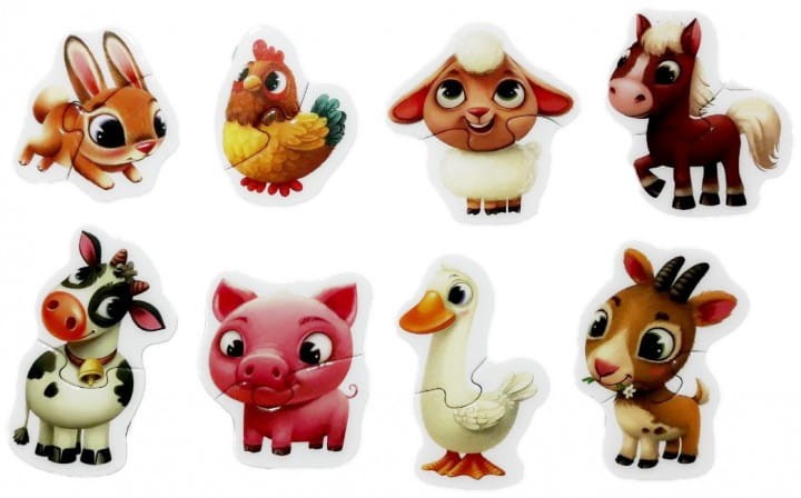 Puzzle dwuelementowe Na Farmie - Puzzlika