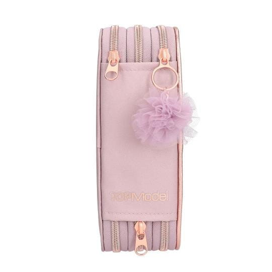 TOPModel Piórnik  z wyposażeniem 3-częściowy brokatowy Viva Violet