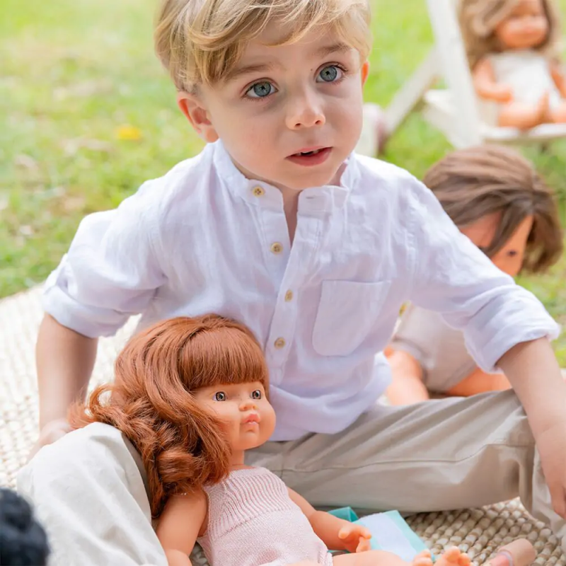 Lalka dziewczynka z rudymi włosami 38cm pachnąca Miniland Doll