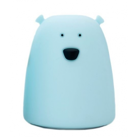 Miękka Silikonowa Błękitna Lampka LED Mały Miś - Rabbit&Friends