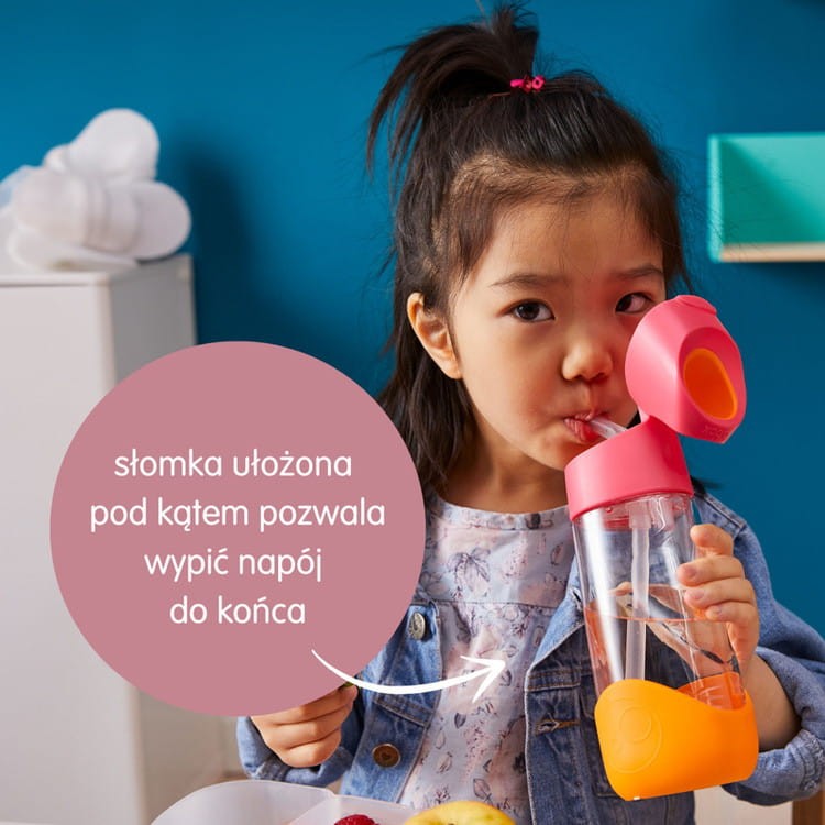Butelka ze słomką 450 ml tritanowa, bidon Spearmint b.box