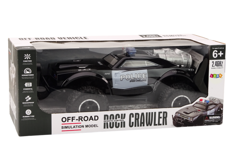 Terenowy samochód Policyjny zdalnie sterowany RC 1:8 Lean Toys