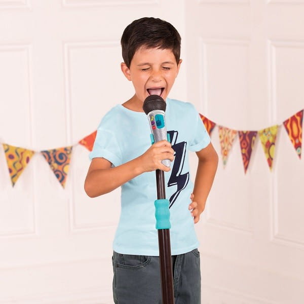 B.toys - mikrofon dla dziedzic z Bluetooth + statyw i baza z efektami świetlnymi Mic It Shine