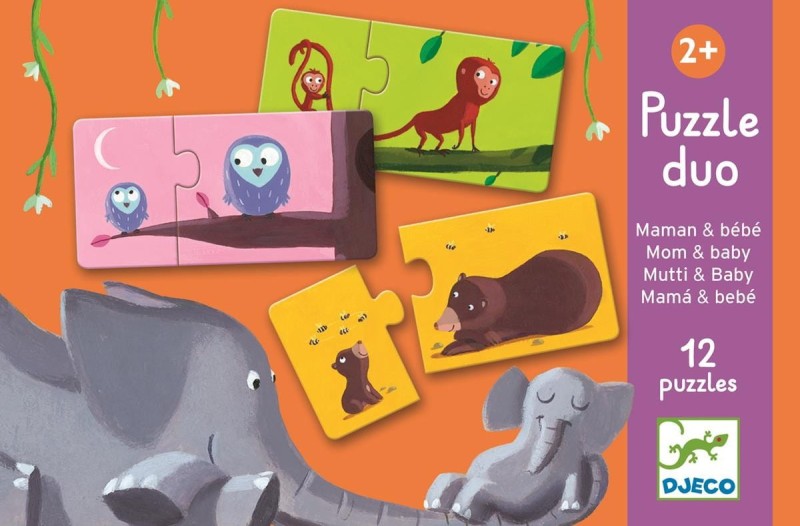 Puzzle dwuelementowe Mama i Dziecko - Djeco