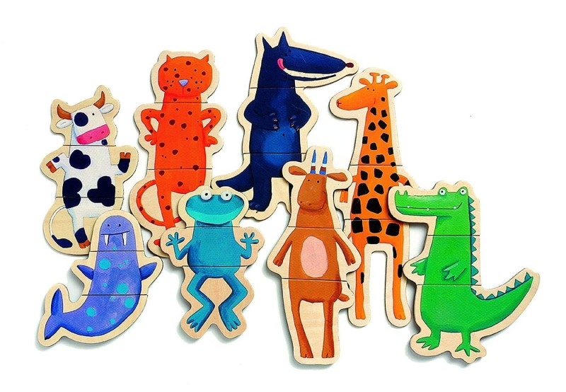 Puzzle magnetyczne Szalone Zwierzątka - Djeco
