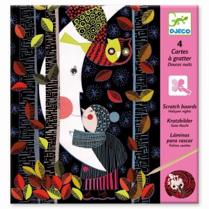 Wydrapywanka Niesamowita noc 4 szt.- Djeco