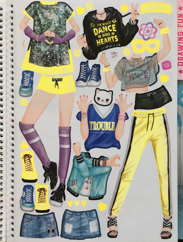 Szkicownik z Naklejkami Dance - Top Model