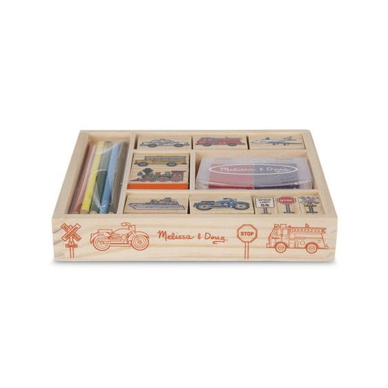 Stempelki Pojazdy z Tuszem i Kredkami - Melissa & Doug