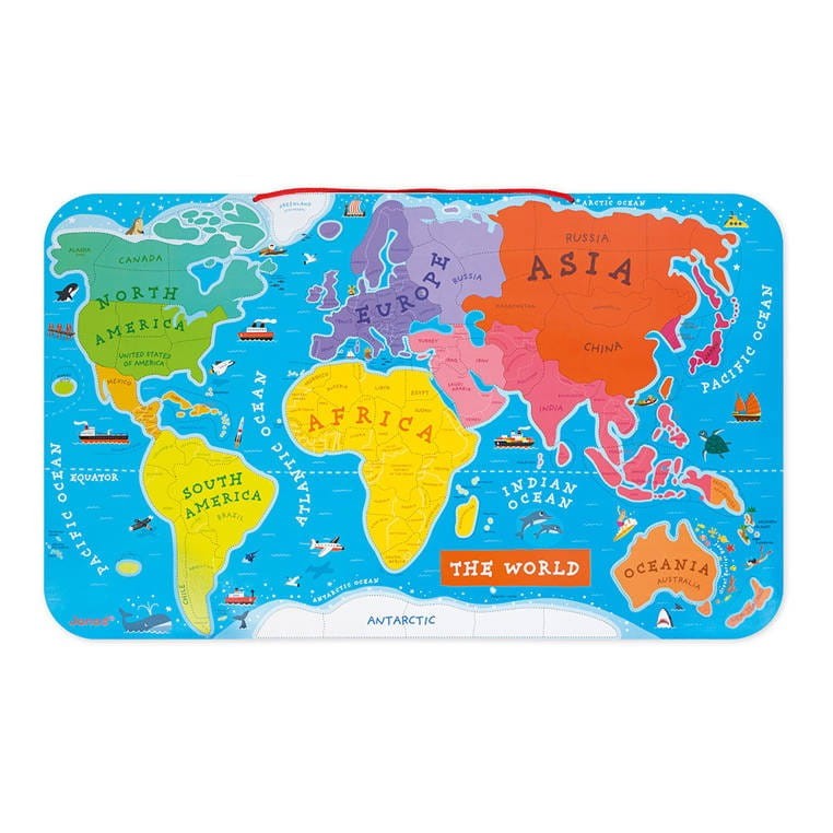 Mapa Świata Puzzle Magnetyczne - Janod