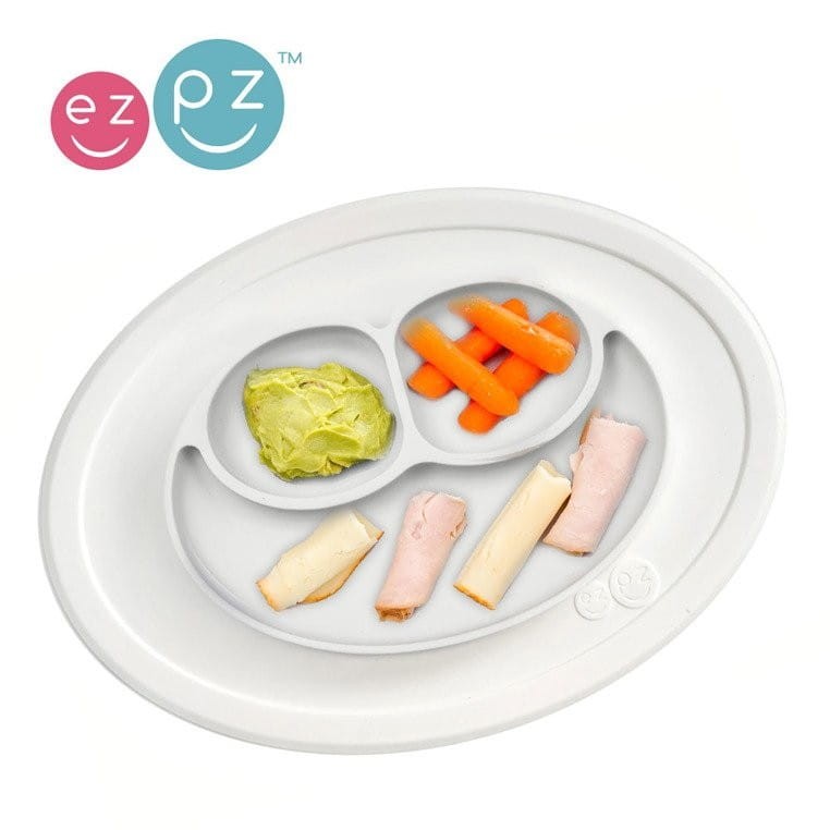 Silikonowy Talerzyk 2w1 Biały Mini Mat - ezpz