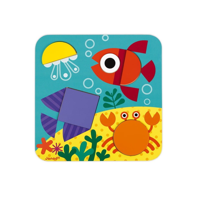 Układanka Drewniana Poznaję Kształty Figury - Janod