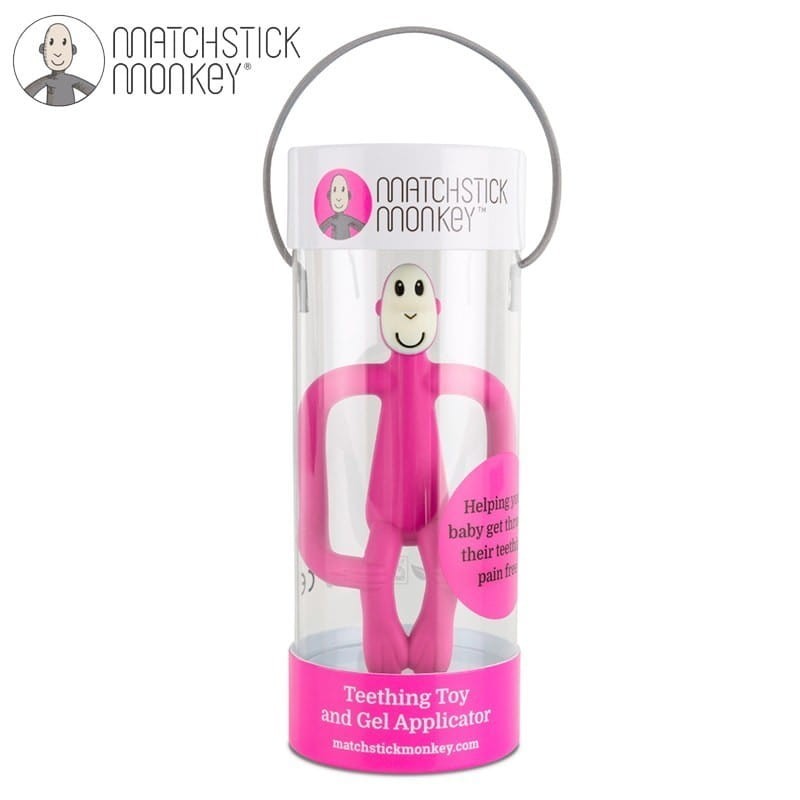 Małpka Gryzak na Ząbkowanie Pink - Matchstick Monkey