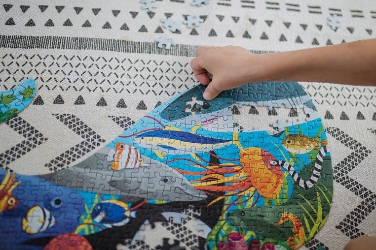 Puzzle Kształt Wieloryb Życie Oceanu - Mudpuppy