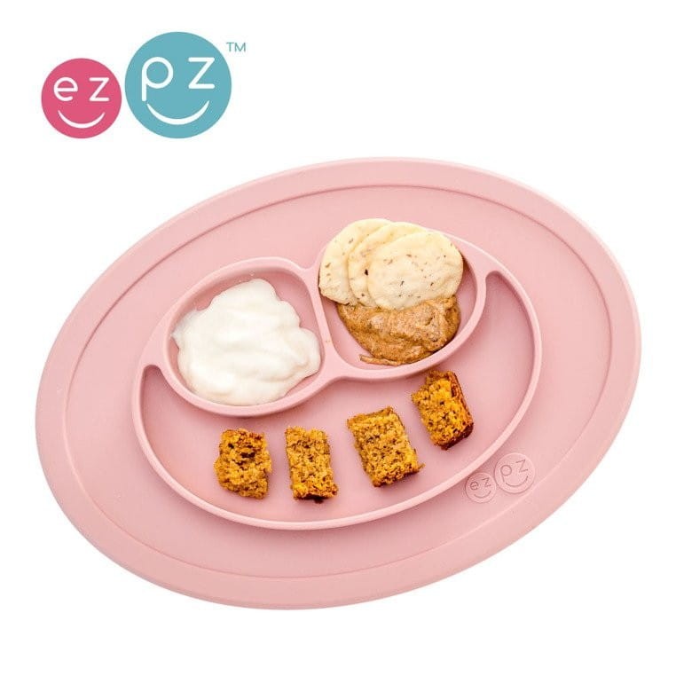 Silikonowy Talerzyk Podkładka 2w1 Pastelowy Róż Mini Mat - ezpz