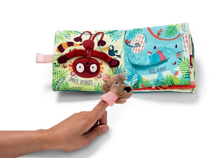 Miękka Książeczka Sensoryczna z Pacynką Niedźwiadek Cesar - Lilliputiens