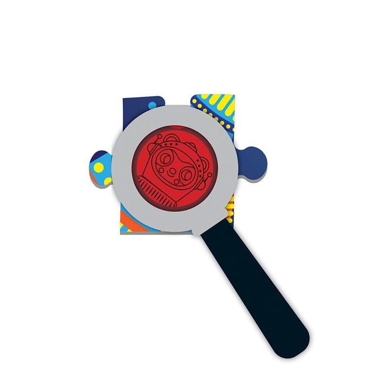 Puzzle z Lupą i Ukrytymi Elementami Kosmos 42el. - Mudpuppy