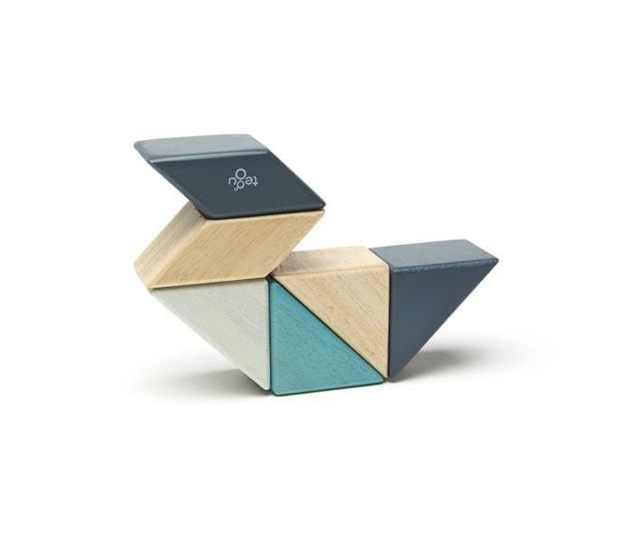 Drewniane klocki magnetyczne Prism Pocket Pouch Blues - Tegu
