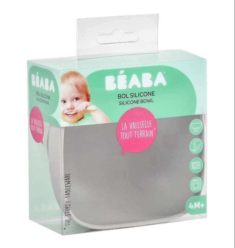 Miseczka Silikonowa z Przyssawką 240 ml Szara - Beaba